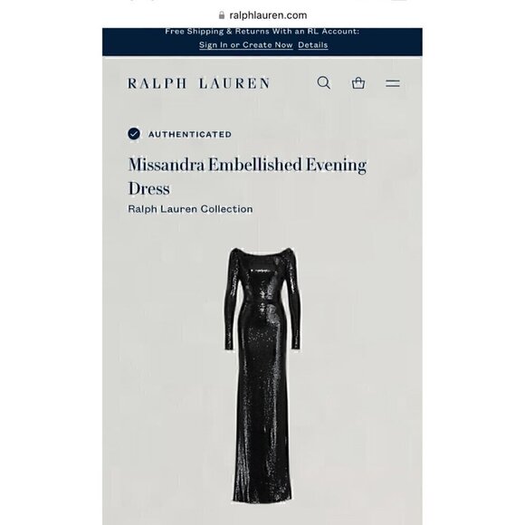 Ralph Lauren Purple Label Missandra Sequin Evening Dress Gown 16 Black Backless - Picture 4 of 16